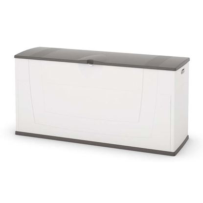 Immagine di BAULE IN RESINA, 119X40XH58 CM, COLORE BIANCO/GRIGIO