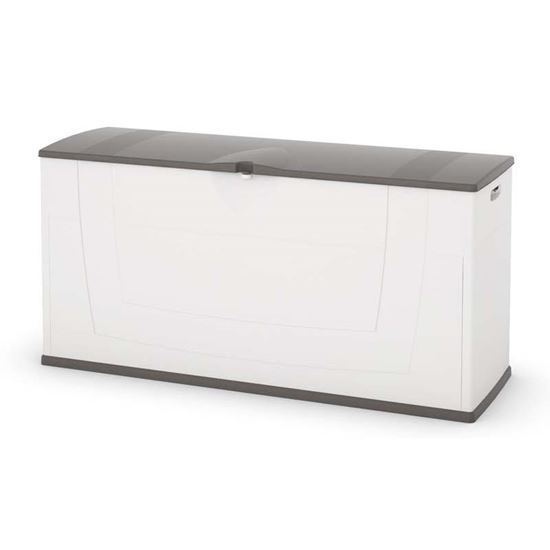 Immagine di BAULE IN RESINA, 119X40XH58 CM, COLORE BIANCO/GRIGIO