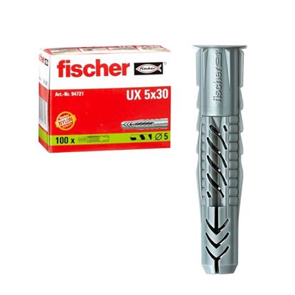 Immagine di TASSELLO UNIVERSALE IN NYLON, UX 5X30 R, 100 PEZZI