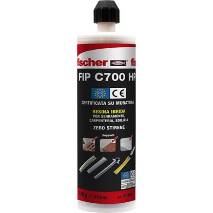 Immagine di RESINA IN CARTUCCIA, POLIESTERE IBRIDO 410 ML, 2 MISCELATORI, FIP C 700 HP