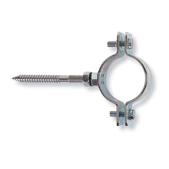 Immagine di COLLARE PESANTE, ACCIAIO ZINCATO, CON VITE E TASSELLO, CPT 4"