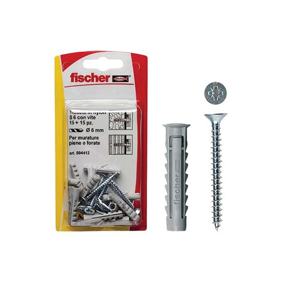 Immagine di TASSELLO IN NYLON, CON VITE, SX 8 SK, 10 PEZZI