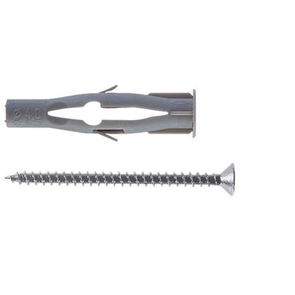 Immagine di TASSELLO IN NYLON, CON VITE TSP, FU 6 V K, 10 PEZZI