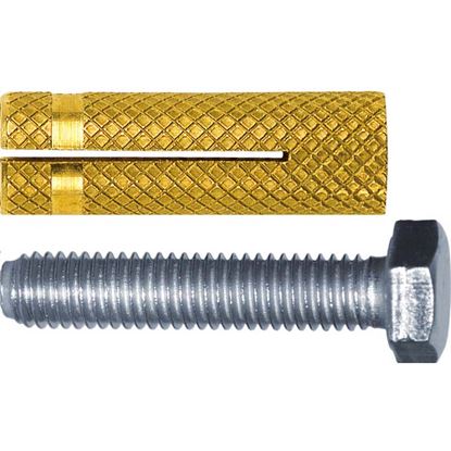 Immagine di TASSELLO IN OTTONE, CON VITE TE, PO M 5 K, 10 PEZZI