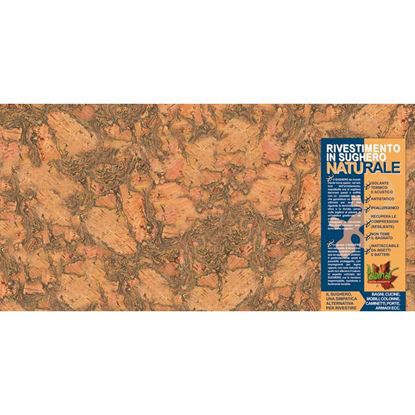 Immagine di RIVESTIMENTO IN SUGHERO NATURALE, 30X60X0,3 CM, CONFEZIONE 5 LASTRE DA 0,90 M²