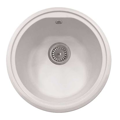 Immagine di LAVELLO ATLANTIC, TONDO, MATERIALE COMPOSITO ULTRAQUARTZ, Ø 43 CM, COLORE BIANCO