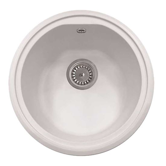 Immagine di LAVELLO ATLANTIC, TONDO, MATERIALE COMPOSITO ULTRAQUARTZ, Ø 43 CM, COLORE BIANCO