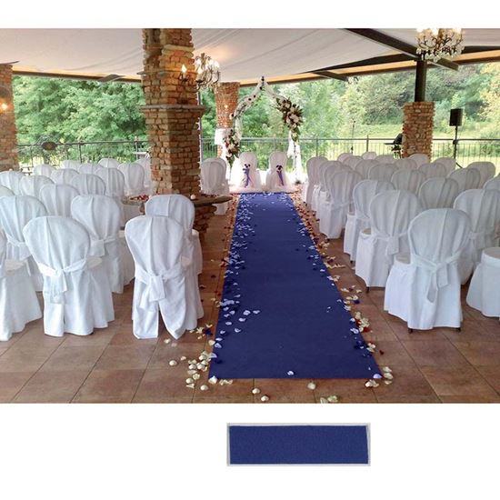 Immagine di PAVIMENTO TESSILE STAND 227, AGUGLIATO PIATTO, IN POLIPROPILENE, FONDO RESINATO, SPESSORE 2,7 MM, H 1 MT, COLORE BLU