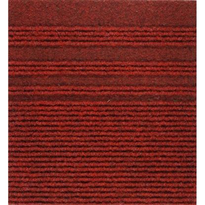 Immagine di PASSATOIA GENOVA, AGUGLIATO VERTICALE CON BANDE LATERALI, IN POLIPROPILENE, SPESSORE 7 MM, H 67 CM, COLORE ROSSO