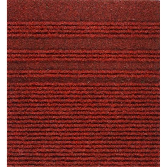 Immagine di PASSATOIA GENOVA, AGUGLIATO VERTICALE CON BANDE LATERALI, IN POLIPROPILENE, SPESSORE 7 MM, H 67 CM, COLORE ROSSO