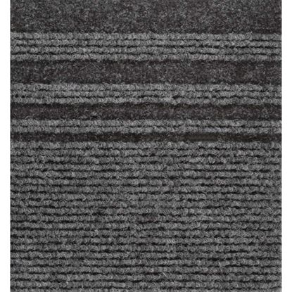 Immagine di PASSATOIA GENOVA, AGUGLIATO VERTICALE CON BANDE LATERALI, IN POLIPROPILENE, SPESSORE 7 MM, H 67 CM, COLORE GRIGIO