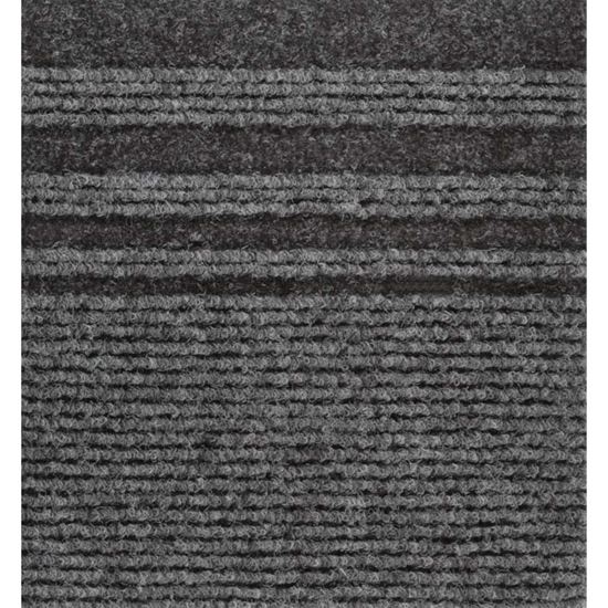 Immagine di PASSATOIA GENOVA, AGUGLIATO VERTICALE CON BANDE LATERALI, IN POLIPROPILENE, SPESSORE 7 MM, H 67 CM, COLORE GRIGIO