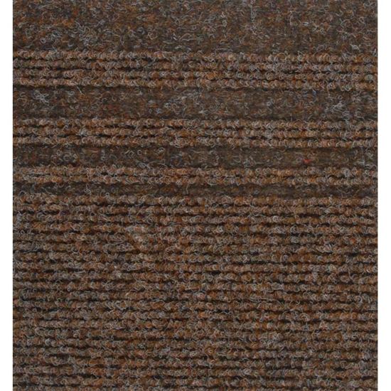 Immagine di PASSATOIA GENOVA, AGUGLIATO VERTICALE CON BANDE LATERALI, IN POLIPROPILENE, SPESSORE 7 MM, H 67 CM, COLORE BRUCIATO