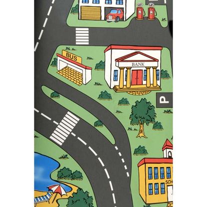 Immagine di PAVIMENTO CUSHIO, IN PVC MULTISTRATO, CON FIBRA DI VETRO, DISEGNO GOFFRATO, SPESSORE 3 MM, H 2 MT, DISEGNO TRAFFIC