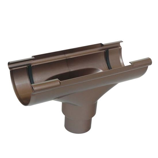 Immagine di GIUNZIONE TECNO IMAC, LUNA, CON SCARICO PER CANALE DI GRONDA, COLORE MARRONE