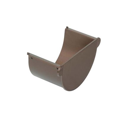 Immagine di TERMINALE TECNO IMAC, LUNA, PER GIUNZIONE CANALE DI GRONDA, COLORE MARRONE