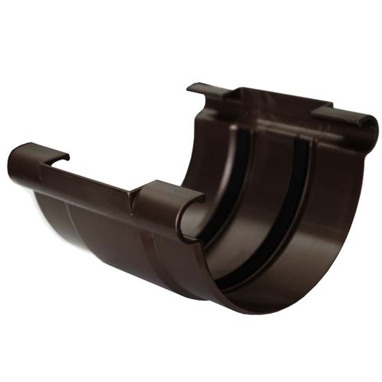 Immagine di GIUNZIONE TECNO IMAC, LUNA, ESTERNA PER CANALE DI GRONDA, COLORE MARRONE