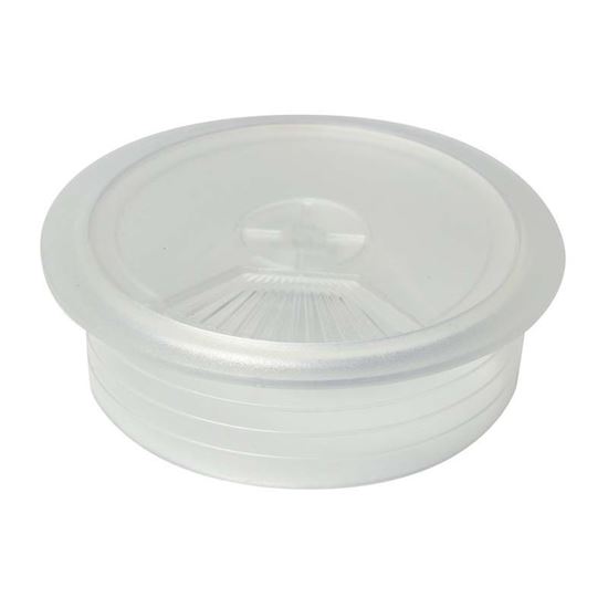 Immagine di 2 BOCCHETTE PASSACAVI, Ø 60 MM, FINITURA TRASPARENTE