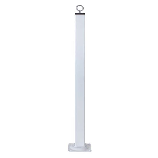 Immagine di PIEDE FISSO, CON PIASTRA, COLORE BIANCO, 25X25XH150 MM