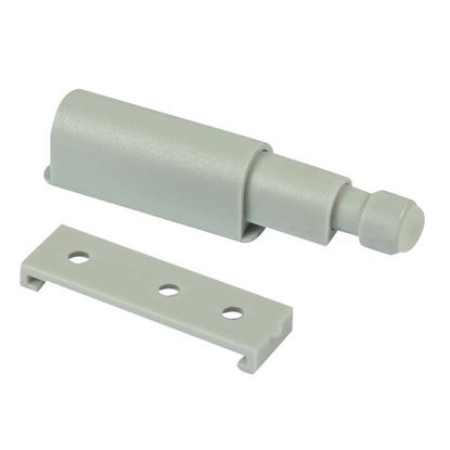 Immagine di CRICCHETTO PREMI APRI, CON PARACOLPO, COLORE GRIGIO, 2 PEZZI