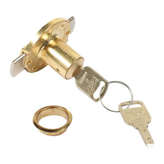 Immagine di SERRATURA PER ANTINA, CILINDRO Ø 17X50 MM, FINITURA OTTONE