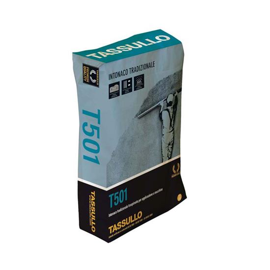 Immagine di INTONACO TASSULLO, PREMISCELATO PER INTERNI ED ESTERNI, CONFEZIONE 30 KG