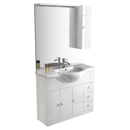 Immagine di MOBILE ECO, 3 ANTE, 3 CASSETTI, COLORE BIANCO, 105 CM