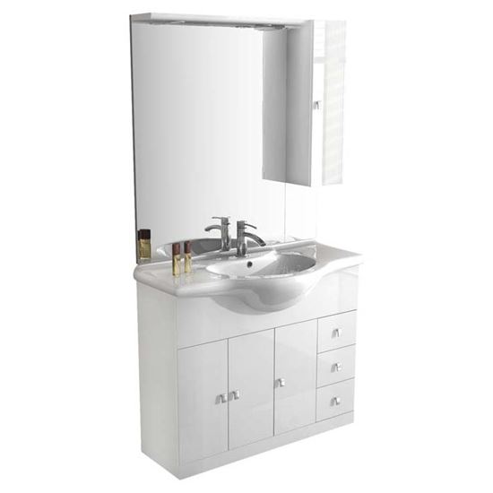 Immagine di MOBILE ECO, 3 ANTE, 3 CASSETTI, COLORE BIANCO, 105 CM