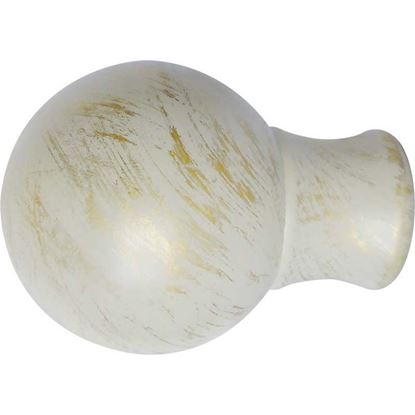 Immagine di TERMINALE CAMELIA, EASY BASICO, Ø 20 MM, 2 PEZZI, COLORE AVORIO/ORO