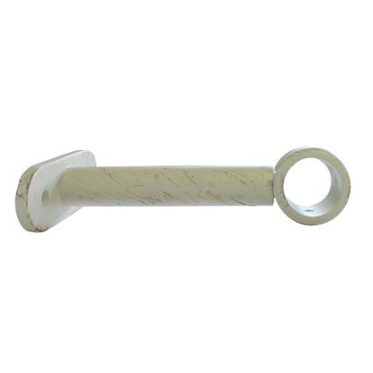 Immagine di SUPPORTO CHIUSO, EASY BASICO, ESTENSIBILE 11/19 CM, Ø 20 MM, FISSAGGIO A PARETE, 2 PEZZI, COLORE AVORIO/ORO