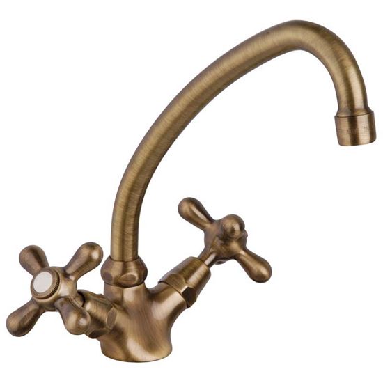 Immagine di MIX LAVELLO TOSCANA CANNA ALTA GIREVOLE OTTONE ANTICO FORTIS