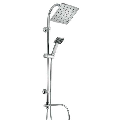 Immagine di COLONNA DOCCIA, HAPPY, SOFFIONE 20X20 CM, DOCCIA MONOGETTO, COLORE CROMO