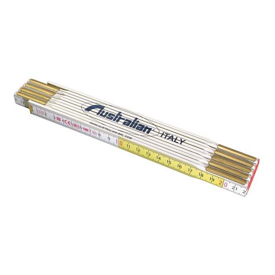 Immagine di DOPPIO METRO AUSTRALIAN, IN LEGNO BIANCO/GIALLO CON MOLLA MODELLO STABILA