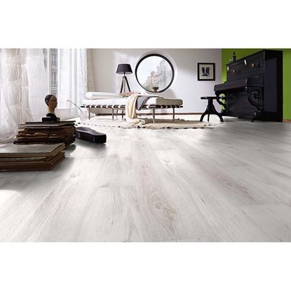 Immagine di PAVIMENTO LAMINATO STANDARD, CONFEZIONE DA 2,39 MQ, 7X193X1376 MM, COLORE ROVERE GHIACCIO