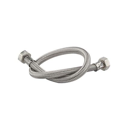 Immagine di TUBO CARICO LAVATRICE, ACCIAIO INOX, DRITTO, FF 3/4", 150 CM