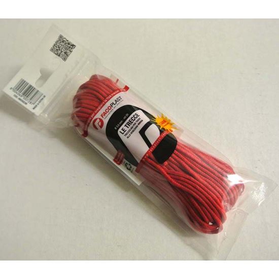 Immagine di TRECCIA VENEZIANA, COLORE ROSSO, MM 3X20 MT