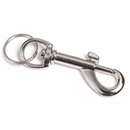 Immagine di MOSCHETTONE CON ANELLO, IN ZAMA NICHELATO, 16X80 MM