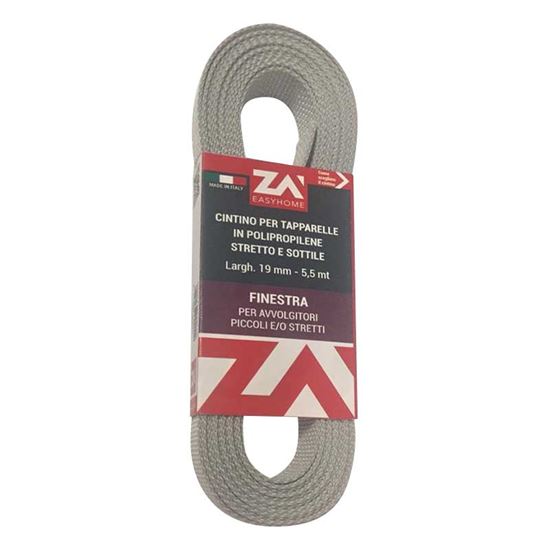 Immagine di CINTINO POLIPROPILENE, COLORE GRIGIO, MM 19X7,5 MT