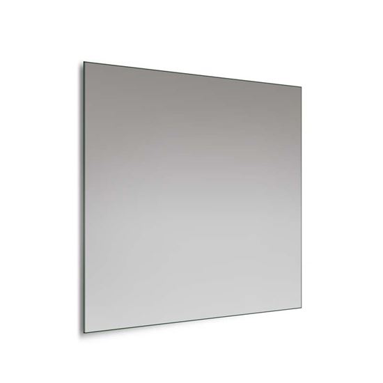 Immagine di SPECCHIO HOME, 60X60 CM, FILO LUCIDO, CON TELAIO E POSSIBILITÀ DI APPLICAZIONE LAMPADE ABBINABILI