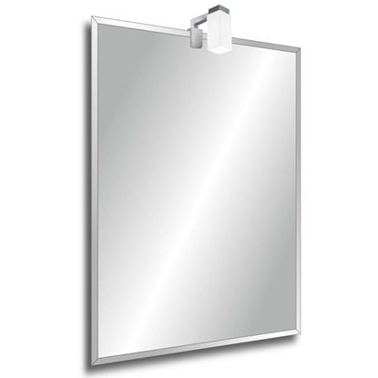 Immagine di SPECCHIO DECO, 60X80 CM, BISELLATO, CON TELAIO APPENDIBILE IN VERTICALE O ORIZZONTALE, LAMPADA G9 INCLUSA