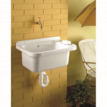 Immagine di PILOZZO, CON STAFFAGGIO E KIT SIFONE INCLUSO, COLORE BIANCO, 50X35X24 CM
