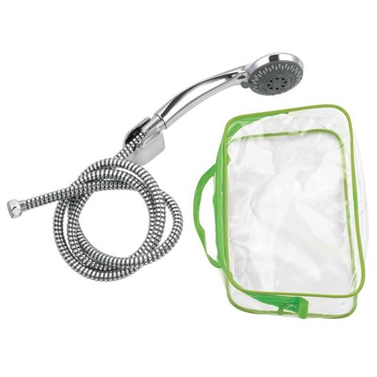 Immagine di DOCCETTA 5 GETTI ANTICALACARE, CON TUBO FLESSIBILE, TROUSSE DE TOILETTE
