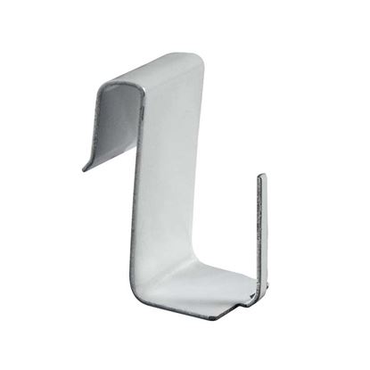 Immagine di GANCIO A INCASTRO, IN METALLO, PER ASTINE FINESTRA, PER SERRAMENTI IN ALLUMINIO, 4 PEZZI, COLORE BIANCO