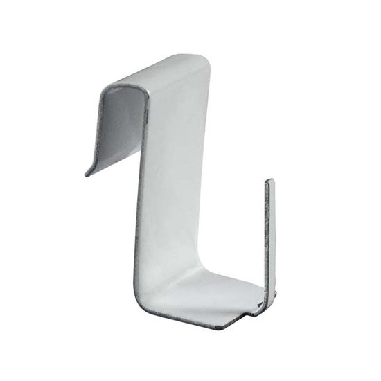 Immagine di GANCIO A INCASTRO, IN METALLO, PER ASTINE FINESTRA, PER SERRAMENTI IN ALLUMINIO, 4 PEZZI, COLORE BIANCO