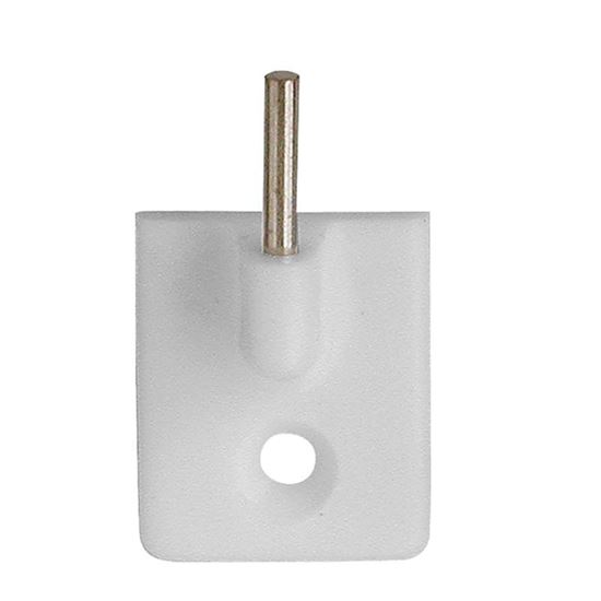 Immagine di GANCIO ADESIVO IN PLASTICA, PER ASTINE FINESTRA, 4 PEZZI, COLORE BIANCO