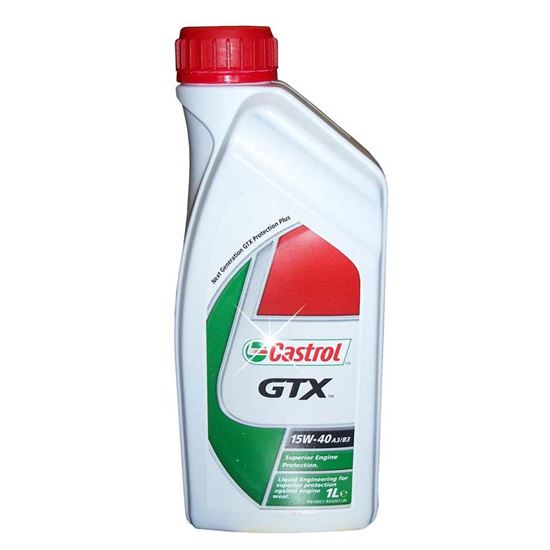 Immagine di OLIO CASTROL, GTX, SAE 15W-40 A3/B3, BASE SINTETICA, PER TUTTI I MOTORI DIESEL E BENZINA, 1 LT