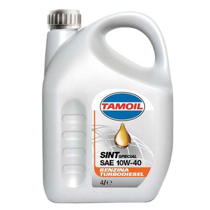 Immagine di OLIO TAMOIL, SINT, SAE 10W-40, LUBRIFICANTE SEMISINTETICO, PER MOTORI A BENZINA E TURBODIESEL, 4 LT