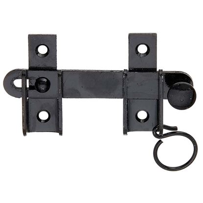 Immagine di FERMO PER PERSIANE BATTENTI, CON DISPOSITIVO DI BLOCCO, 130 MM, COLORE NERO