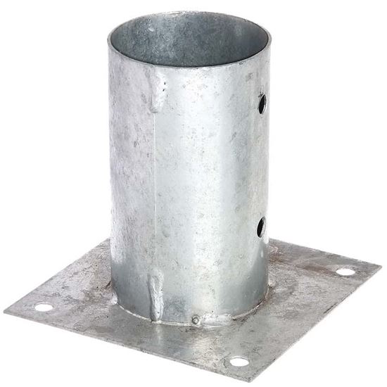 Immagine di PORTAPALO DA AVVITARE, PER PALI TONDI, ZINCATO A FUOCO, Ø 101 MM