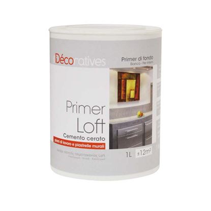 Immagine di FONDO PRIMER LOFT BETON, PER PIANI DI LAVORO E PIASTRELLE MURALI, RESA 10 M², COLORE BIANCO, 1 LT